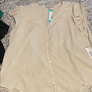 Striped Beige Blouse